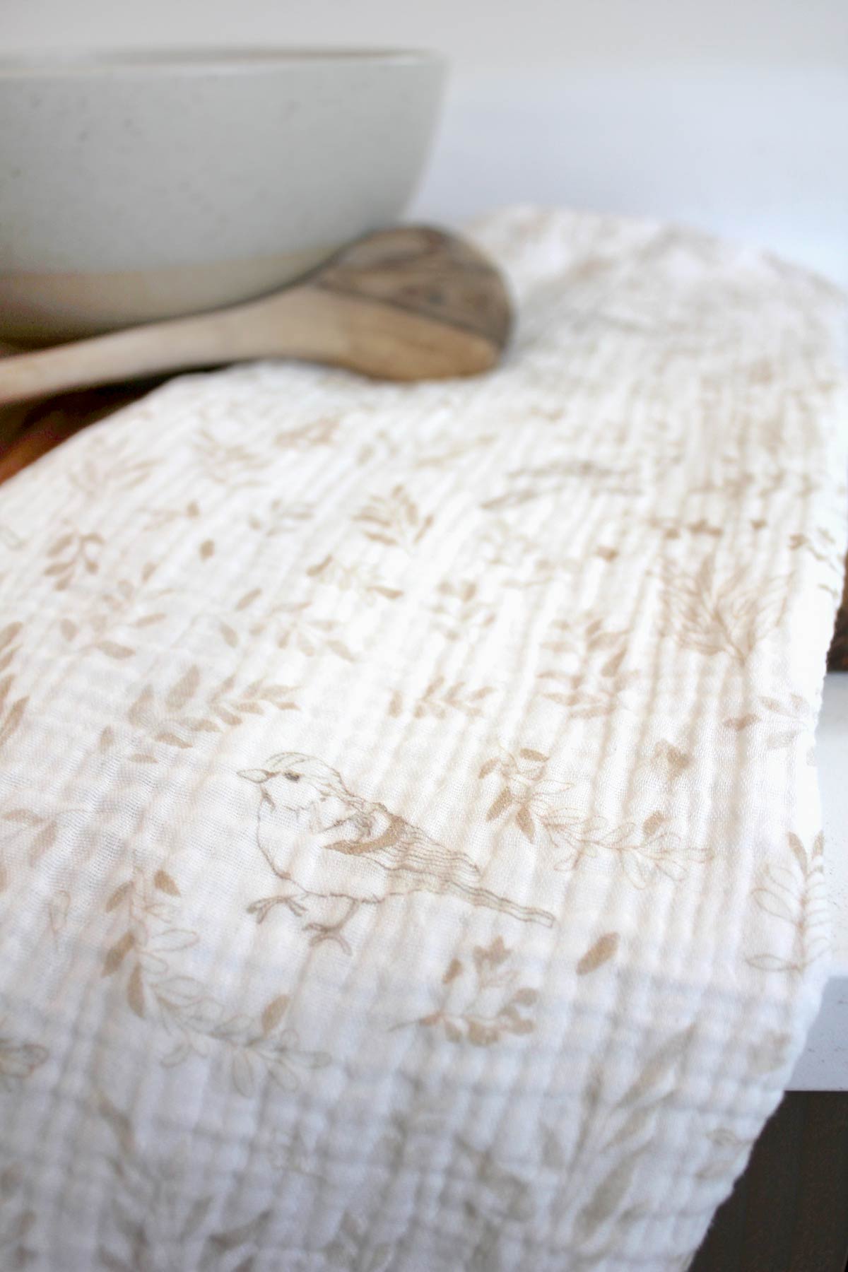 Tea Towel - Feathers & Foliage