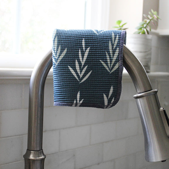 Dish Cloth/Reusable Napkin - Palm Leaves Purple