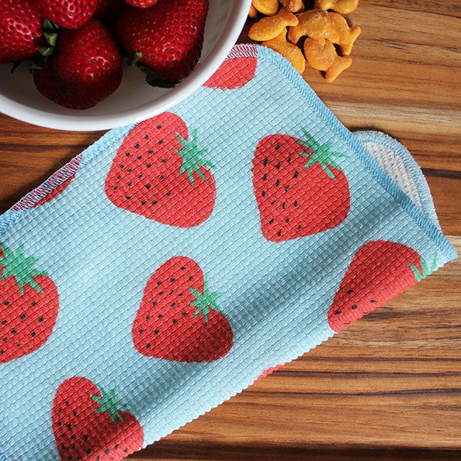 Dish Cloth/Reusable Napkin - Strawberries