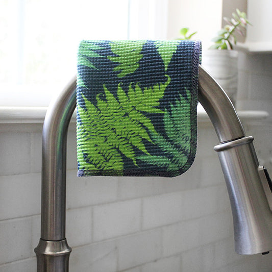 Dish Cloth/Reusable Napkin - Fern Blue