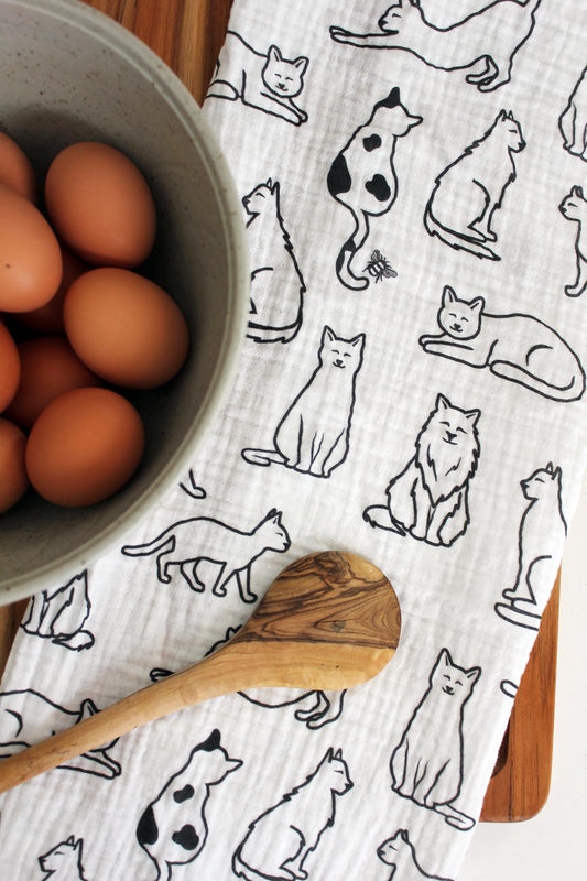 Tea Towel - Snuggle Cats