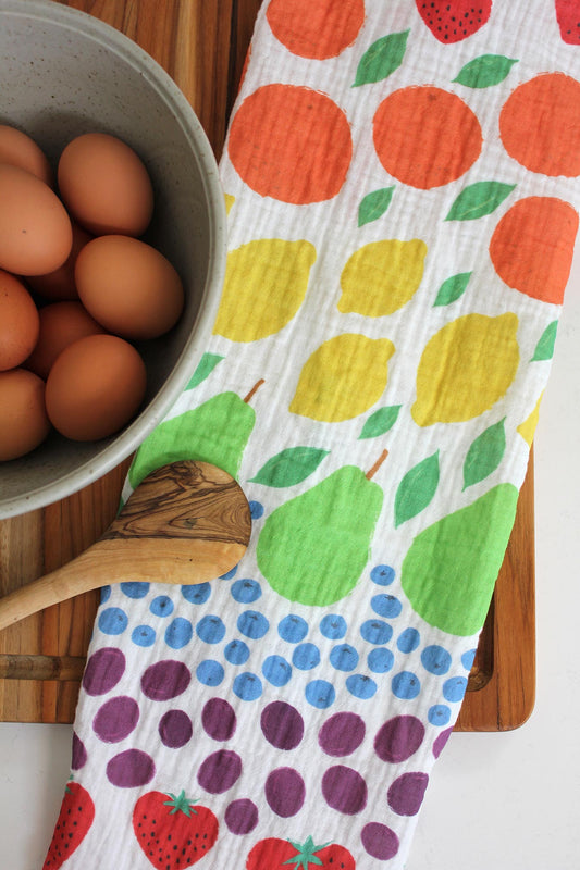 Tea Towel - Fruit Rainbow
