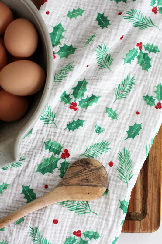 Tea Towel - Holly & Pine