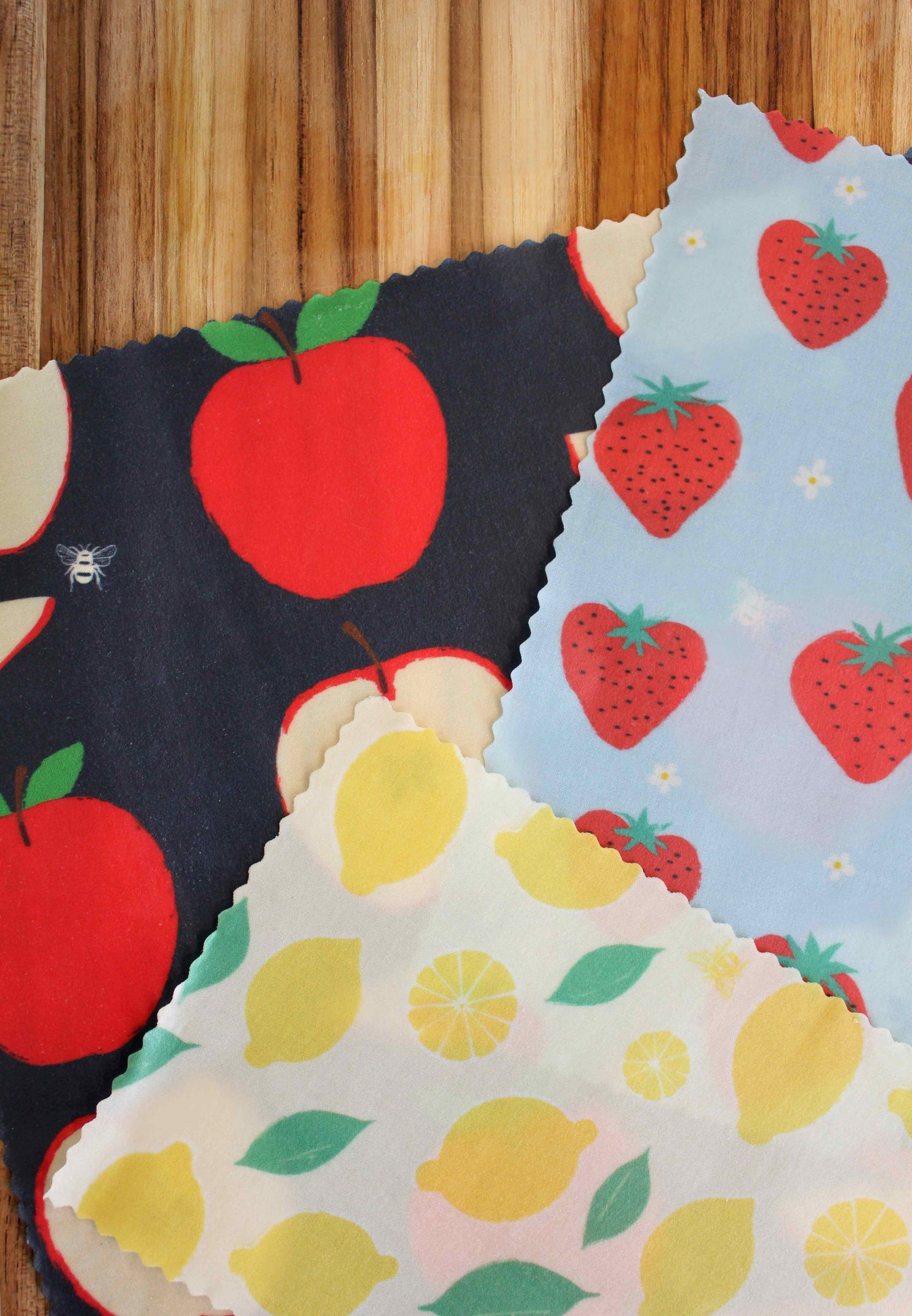 Beeswax Food Wraps Assorted 3 Pack - Mixed Fruit