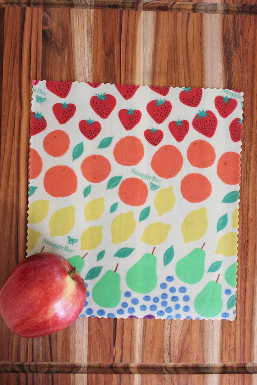 Organic Beeswax Food Wrap | Single Medium - Fruit Rainbow