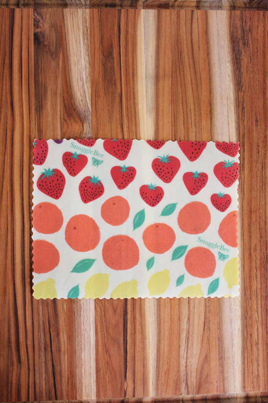 Organic Beeswax Food Wrap | Single Small - Fruit Rainbow