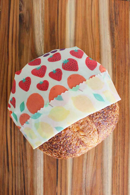 Beeswax Food Wrap | XL Bread Wrap - Fruit Rainbow