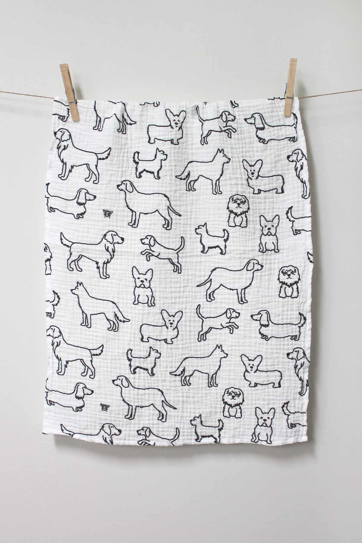 Tea Towel - Snuggle Pups