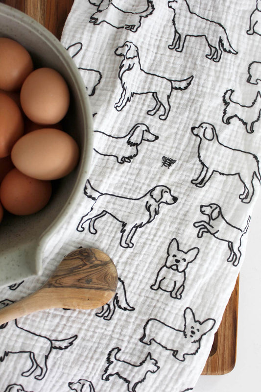 Tea Towel - Snuggle Pups